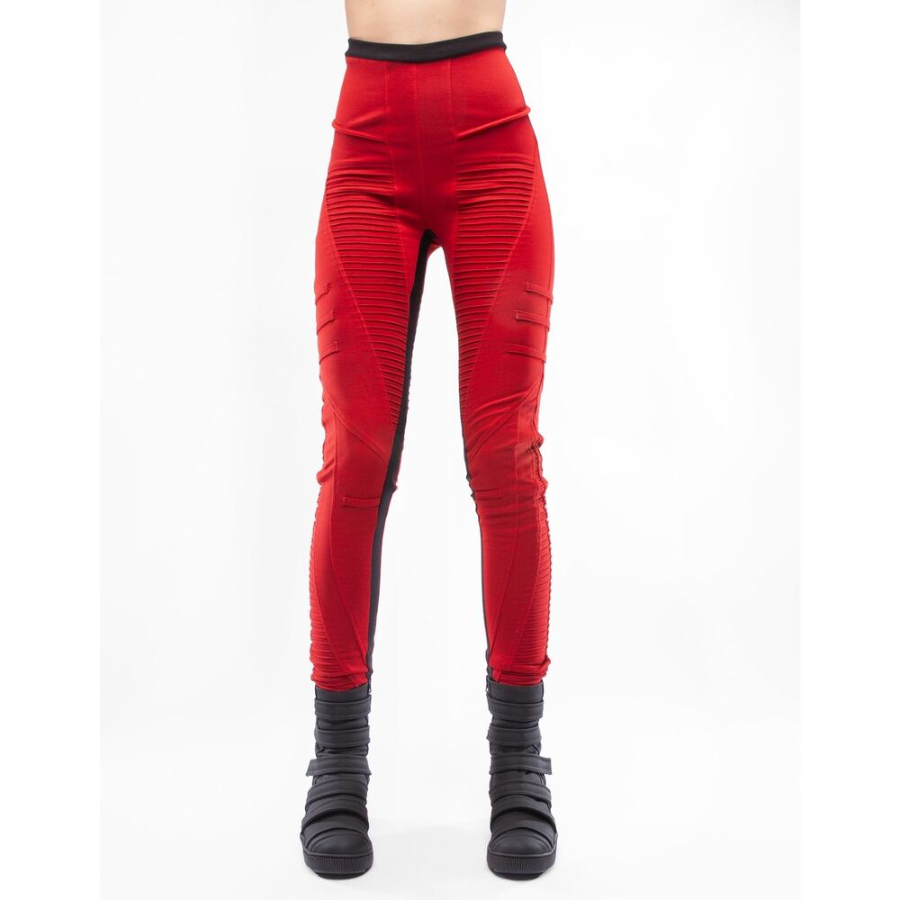 Demobaza High-Waist Trousers Loop Vivid - S Red